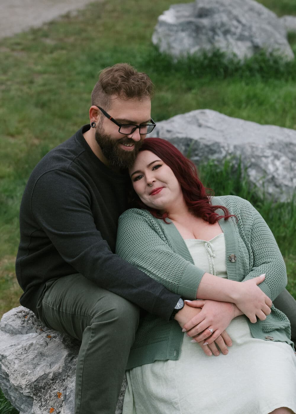 Engagement photo of Olivia and Justin